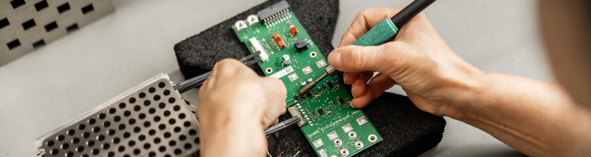 Engineering work on an Inheco electronic assembly